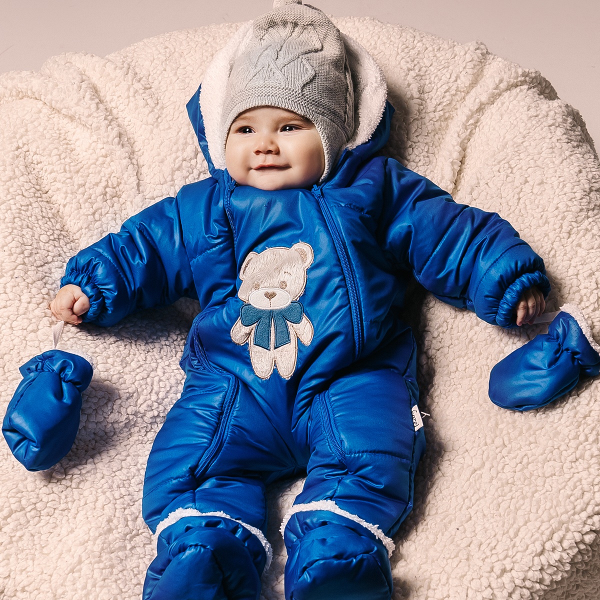 синий комбез